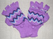 Mitaines tricot&eacute;es main